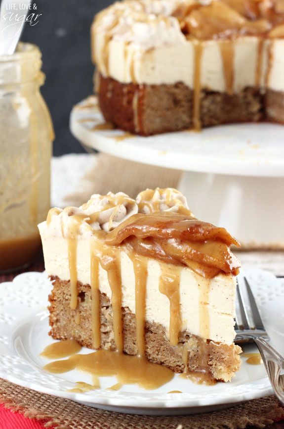 caramel apple blondie cheesecake