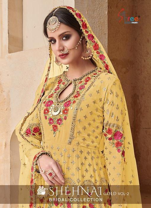 Eid Ramzan pakistani Suits: Shree fab Shehnai gold vol 2