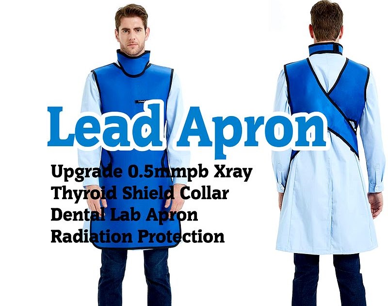 LEAD APRON Upgrade 0.5mmpb Xray with Thyroid Shield Collar, Dental Lab