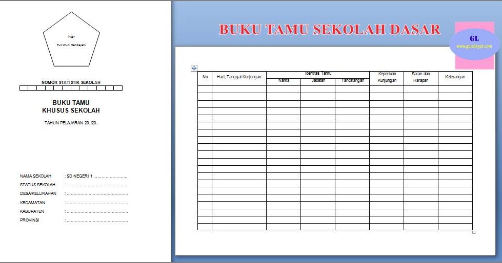 73+ Cover Buku Tamu Sekolah