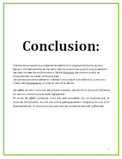 Conclusion rapport de stage