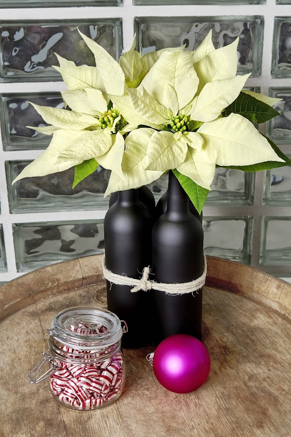 centro flores , poinsettia, Navidad , paso a paso , DIY , adorno Navidad