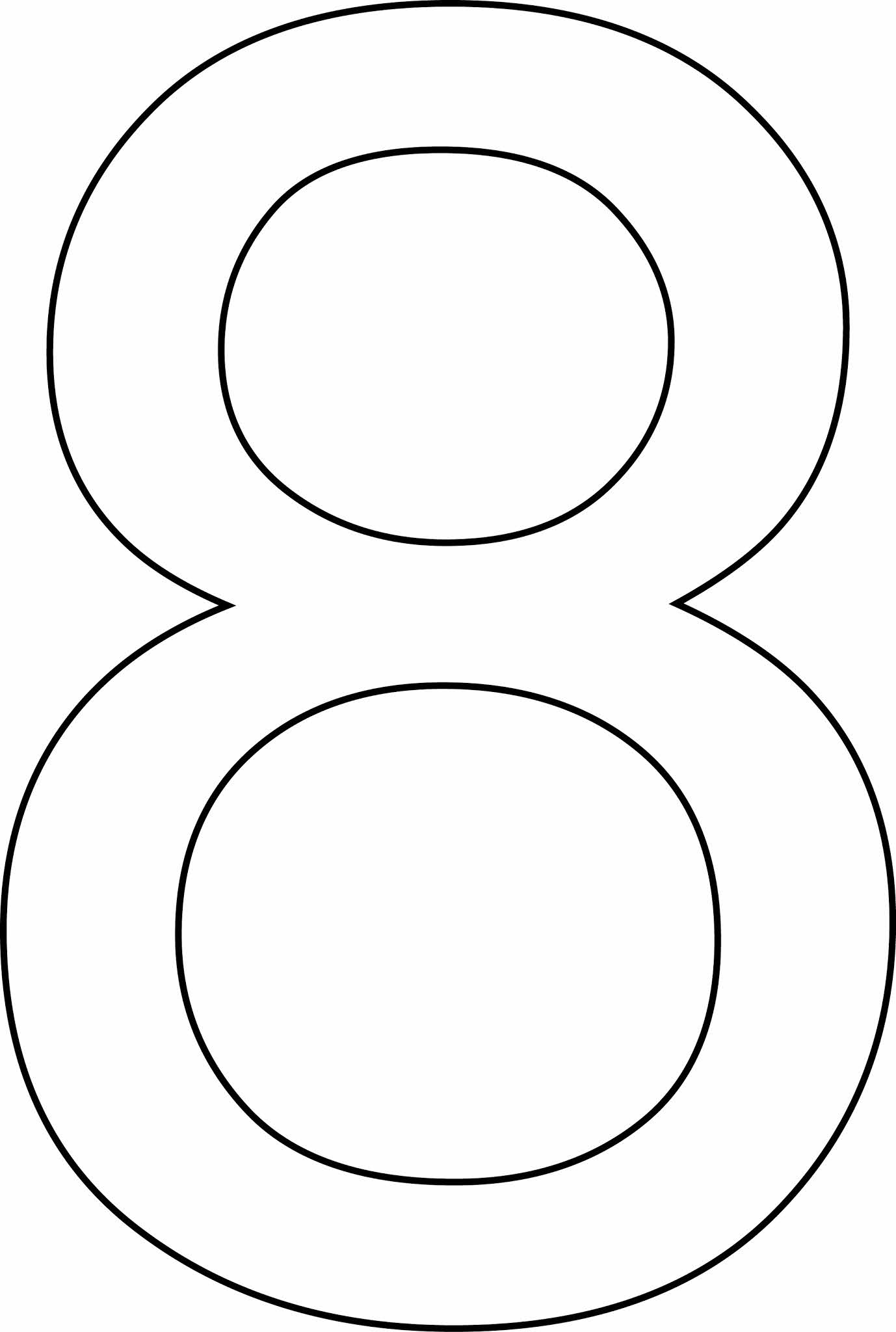 Número 8 (oito) para colorir