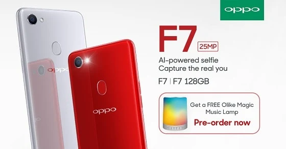OPPO F7 Pre-Order Philippines, get free Olike LED Bluetooth Speaker