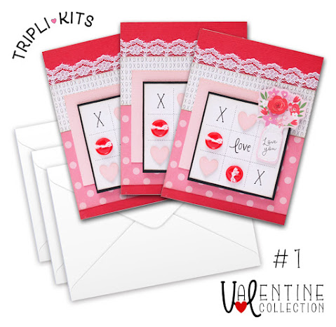 Q's Creative Card Making Kits: Valentine Collection Card Kit - in
