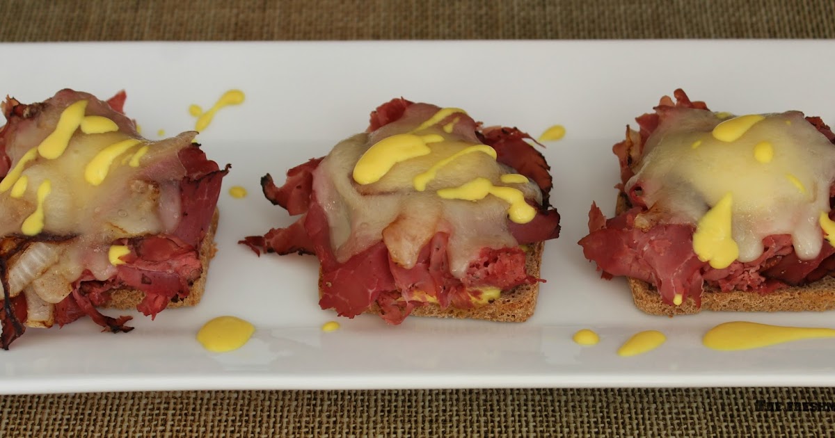The Freshman Cook Pastrami on Rye Final Four Appetizer Stack