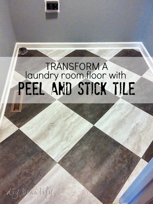 peel and stick floor tiles in laundy