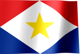 The waving flag of Saba (Animated GIF) (Vlag van Saba)