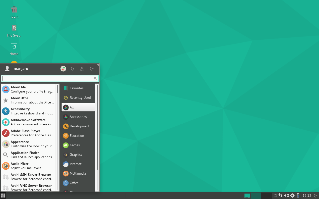 Manjaro 16.06 Xfce Screenshots