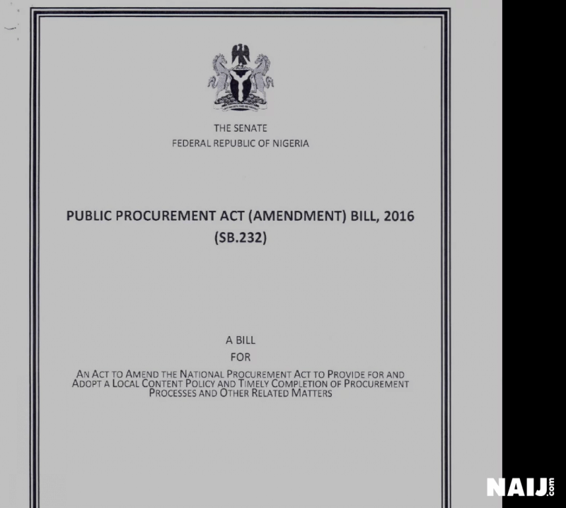 PHOTOs Saraki signed the procurement act into law
