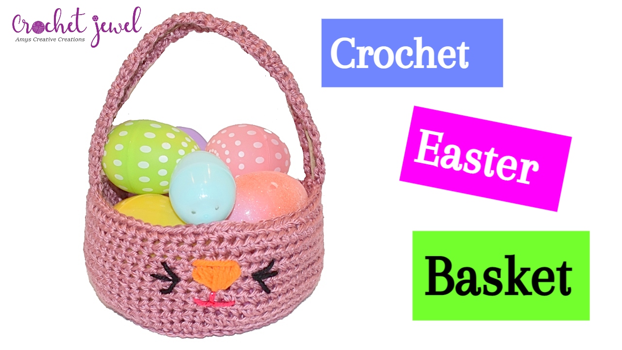 Amy's Crochet Creative Creations Free Crochet Easter Bunny Basket Pattern