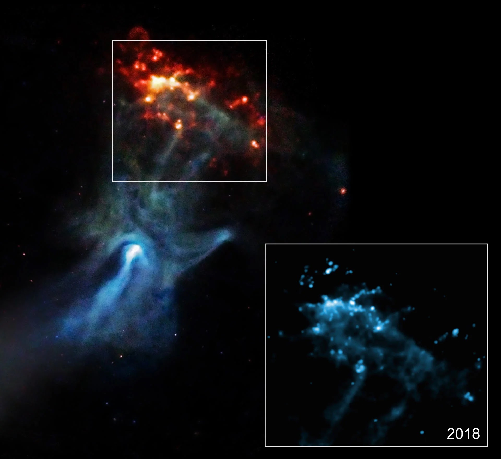 El observatorio de rayos X Chandra de la NASA observa la rápida onda expansiva de una