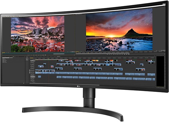 LG 34WN80C-B: 34 '' WQHD curved monitor with IPS technology and ultra-wide format (21: 9)