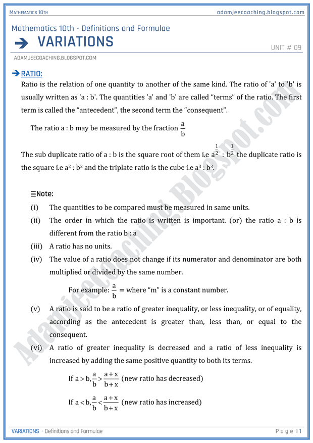 variations-definitions-and-formulae-mathematics-10th