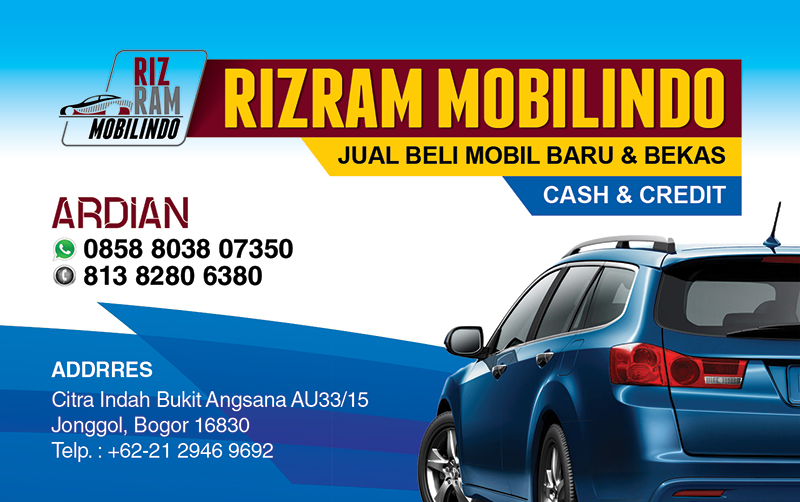 Contoh Desain Kartu Nama Jual Beli Mobil Baru &amp; Bekas