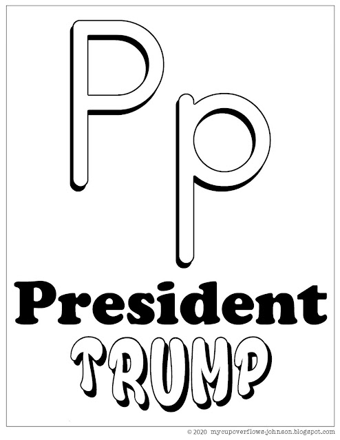 president trump alphabet coloring page