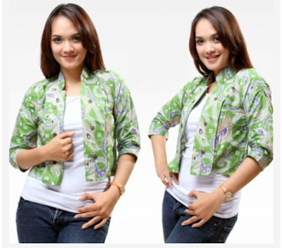 model baju batik lengan panjang wanita terbaru