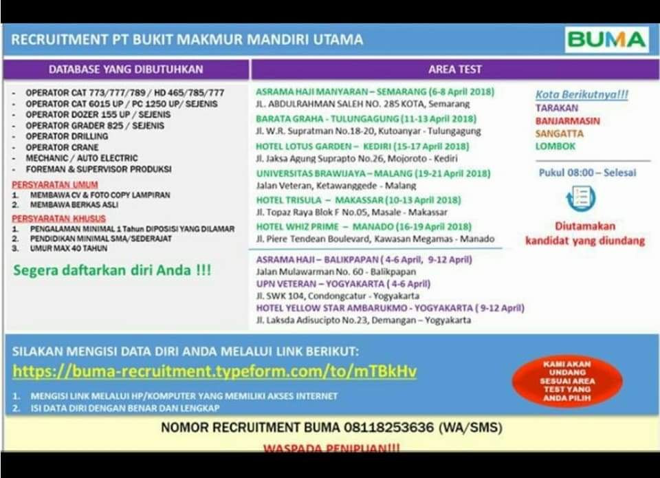 Lowongan Kerja Tambang Terbaru 2018 Miraclewijaya Com