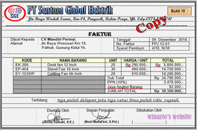 Winarto's Website: Entry Data Penjualan Kredit dan Retur Penjualan