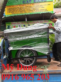 Cung cấp xe thu gom rác 660l 3 bánh hơi ở Vĩnh Long