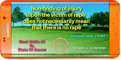Non-finding of injury upon the victim of rape does not necessarily mean that there is no rape