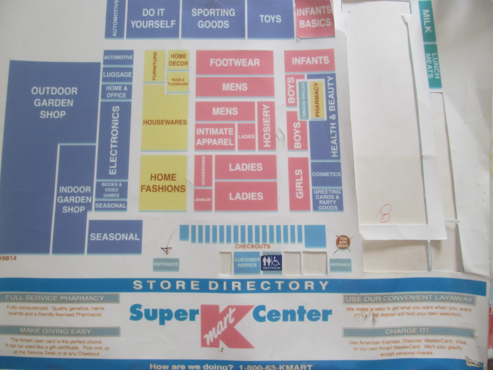 Trip to the Mall FIND Old Super Kmart Center Floor Map