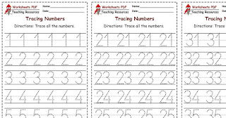 Number Tracing Worksheets - Guro Tayo