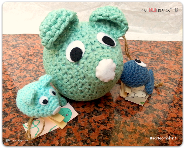#sorteomolon1 El Gallo Bermejo ratón amigurumi y pinzas
