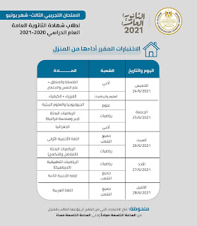 جدول الاختبار التجريبي الثالث من المنزل