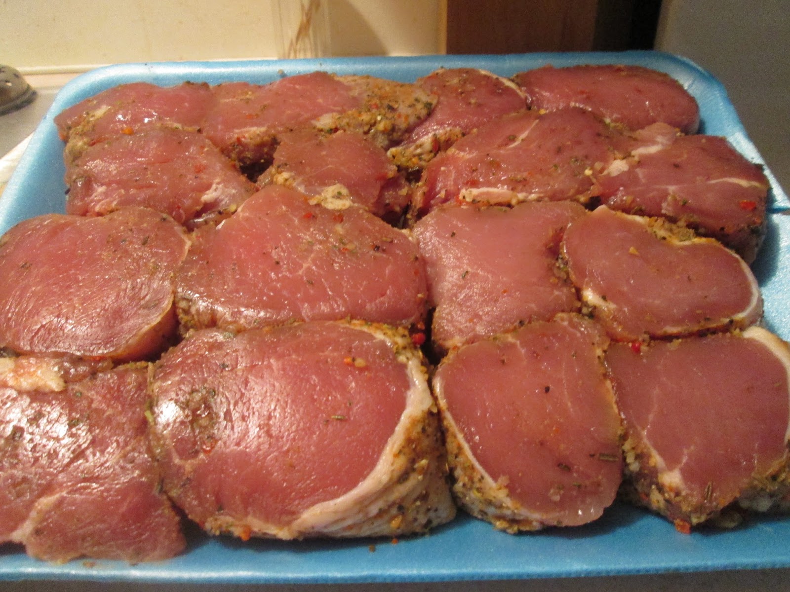 Diab2Cook Tuscan Seasoned Pork Loin Medallions w/ Cheddar Pierogies