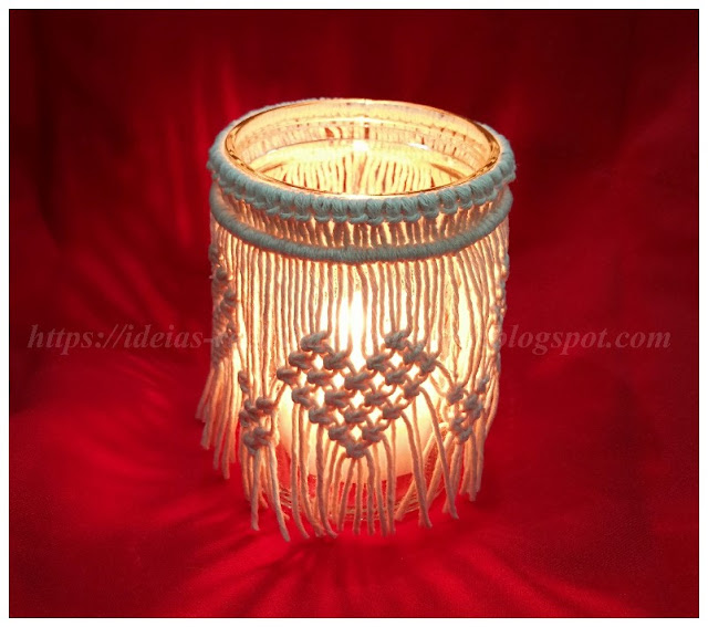 Macrame Candle Holder