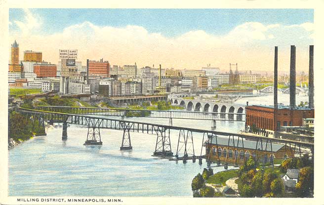 POSTCARDY the postcard explorer Third Avenue Bridge, Minneapolis