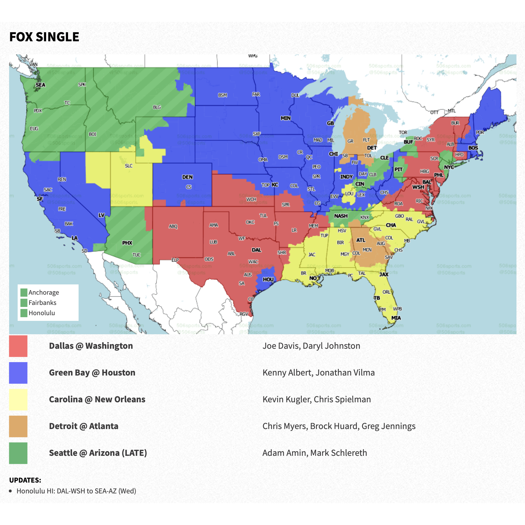 PACKERVILLE, U.S.A. Week 7 — NFL TV Maps