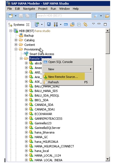 Sap Hana Smart Data Access Sda Basic Configuration