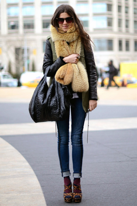 Branded: Outfit Inspiration: Fur Scarf