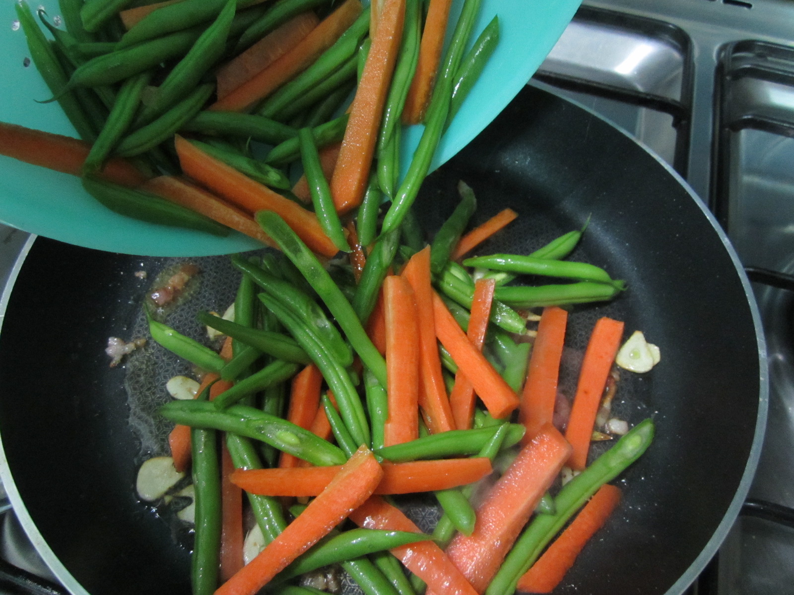 Food Lust People Love Bacony Garlicky Carrots and Green Beans