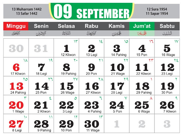 Kalender Jawa 2020