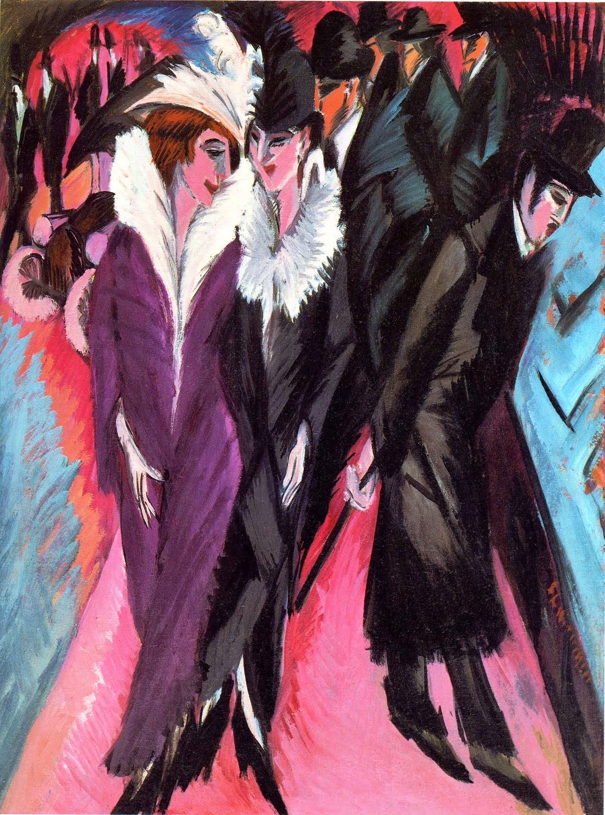 STREET, BERLIN, Painting by Ernst Ludwig Kirchner (1913