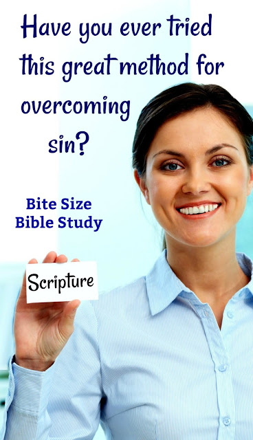 This short, "Bite Size" Bible Study offers a practical way to overcome bad habits...a biblical way that works! #BibleStudy