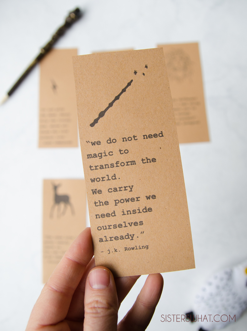 Printable Harry Potter Quote Bookmarks Set 2 Sisters, What!