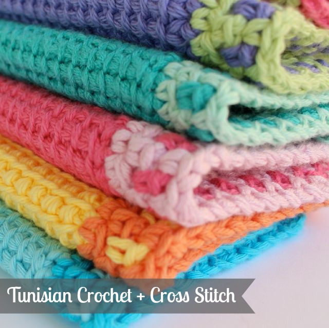 Lady nuKa Tunisian Crochet + Cross Stitch