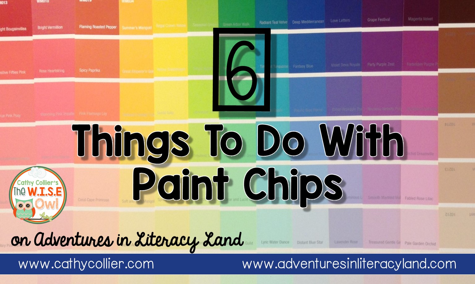 6 Things To Do with Paint Chips Adventures in Literacy Land