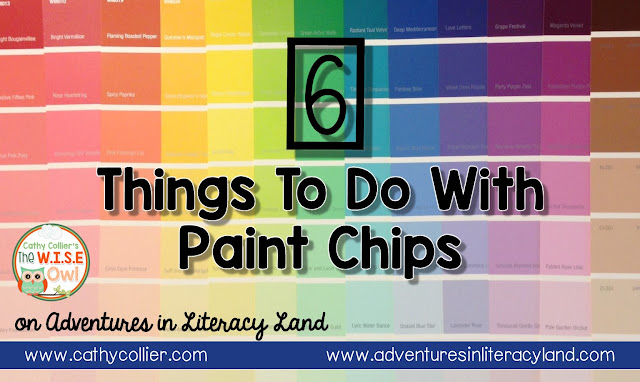 I LOVE paint chips. They can be used for so many things in and out of the classroom. This post is about 6 ways to use these in your classroom.