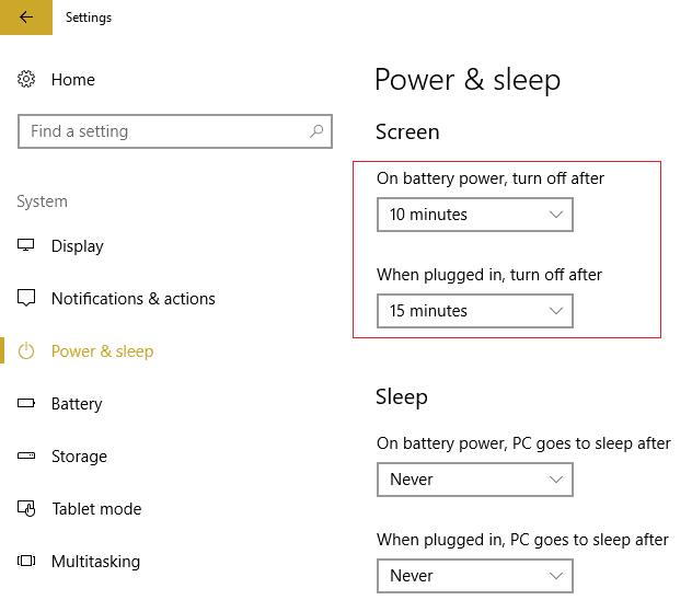 How to Change Screen Sleeping Settings Windows 10 Windows Basics