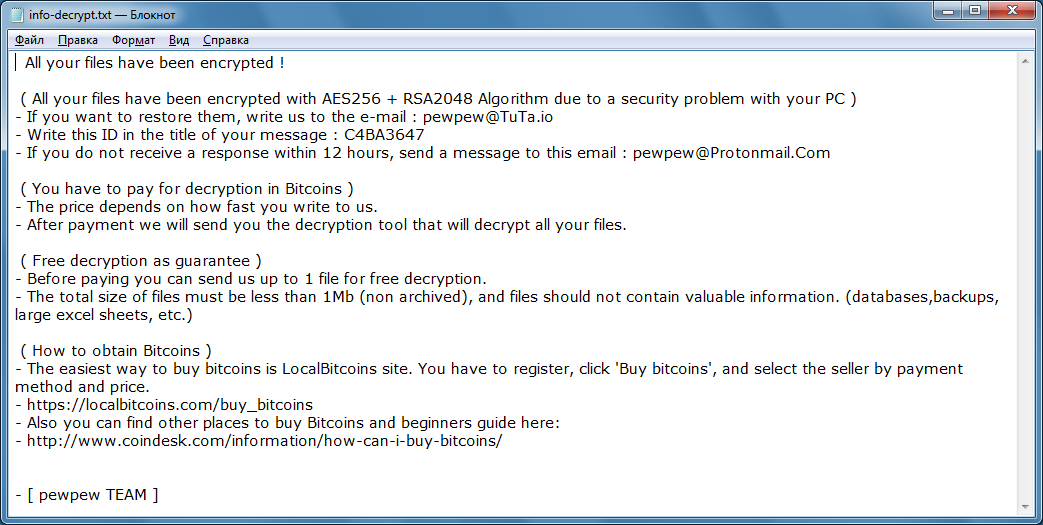 Shifrovalshiki Vymogateli The Digest Crypto Ransomware Pewpew
