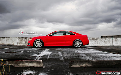 Red Audi S5 with K3 Project Wheels 4