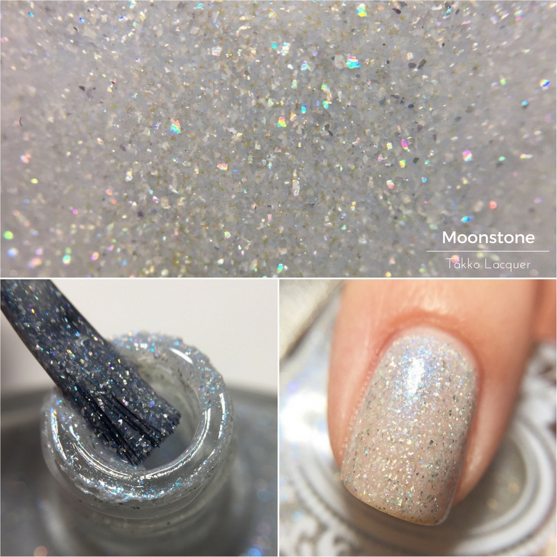 Takko Lacquer Gem & Crystals Moonstone + Pink Rhodonite 25 Sweetpeas