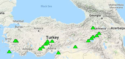 Volcanoes in Turkey