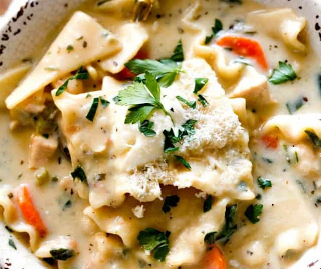 One Pot White Chicken Lasagna Soup One Pot White Chicken Lasagna Soup