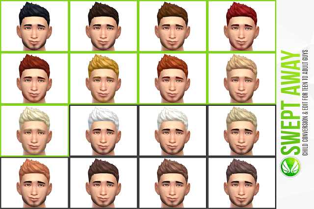 Simsational Designs: UPDATED: Swept Away - Child Hair Conversion for ...